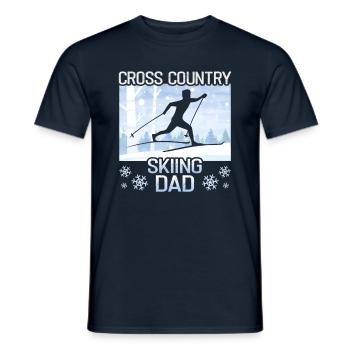 Cross-country biathlon cross-country skiers - Men's T-Shirt - navy - Front - AI Model Male 178 light (178cm)
