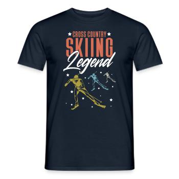 Skieurs de fond biathlon de fond - T-shirt homme - marine - Devant - AI Model Male 178 light (178cm)