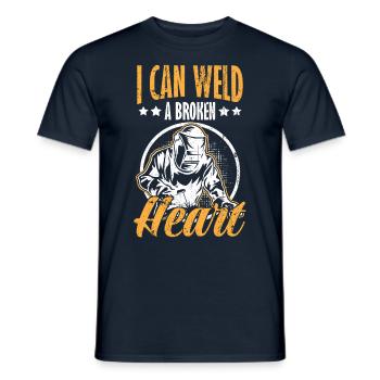 Welder Spruch Design for MetalWorkers - Men's T-Shirt - navy - Front - AI Model Male 178 light (178cm)