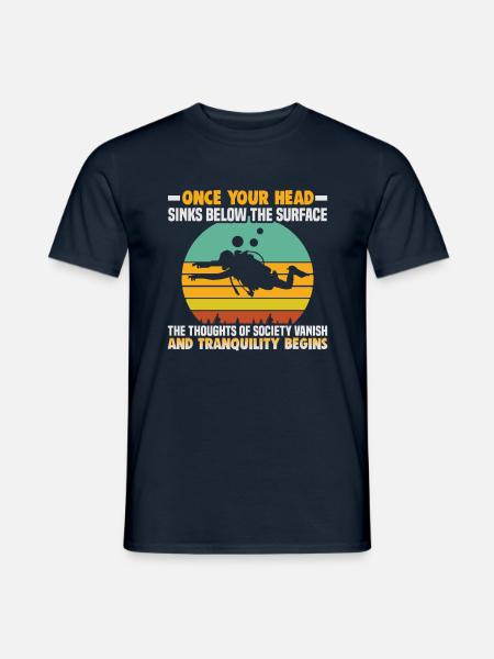 Instruktor projektowania płetwonurka - T-shirt męski - granatowy