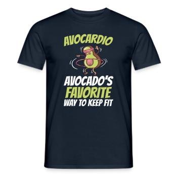 Conception d’avocat pour les végétariens et les végétaliens - T-shirt homme - marine - Devant - AI Model Male 178 light (178cm)