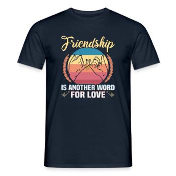 Friendship gift for good friend - Men's T-Shirt - navy - Front - AI Model Male 178 light (178cm)