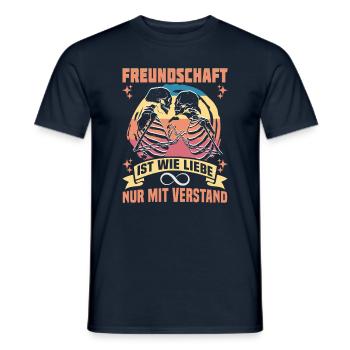 Freundschafts Geschenk für guten Freund - Männer T-Shirt - Navy - Vorne - AI Model Male 178 light (178cm)