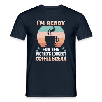 Retirement Gift idea Pension Work colleague - Men's T-Shirt - navy - Front - AI Model Male 178 light (178cm)