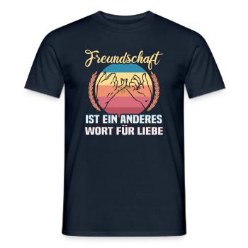 Freundschafts Geschenk für guten Freund - Männer T-Shirt - Navy - Vorne - AI Model Male 178 light (178cm)