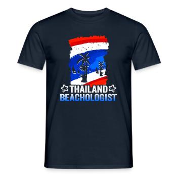 Thailand Strandurlaub am Meer Design Strandmotiv - Männer T-Shirt - Navy - Vorne - AI Model Male 178 light (178cm)