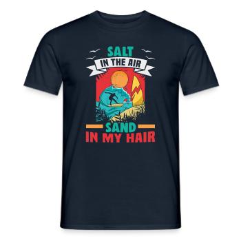 Beach holiday by the sea Design beach motif - Men's T-Shirt - navy - Front - AI Model Male 178 light (178cm)
