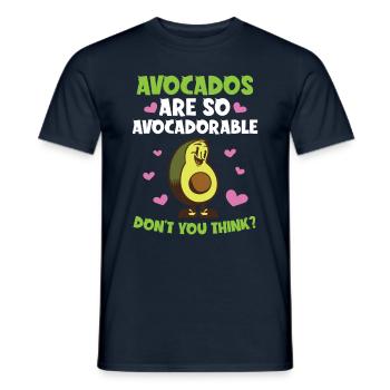Conception d’avocat pour les végétariens et les végétaliens - T-shirt homme - marine - Devant - AI Model Male 178 light (178cm)