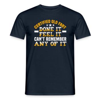 Retirement Gift idea Pension Work colleague - Men's T-Shirt - navy - Front - AI Model Male 178 light (178cm)