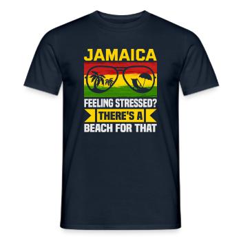 Jamaika Strandurlaub am Meer Design Strandmotiv - Männer T-Shirt - Navy - Vorne - AI Model Male 178 light (178cm)
