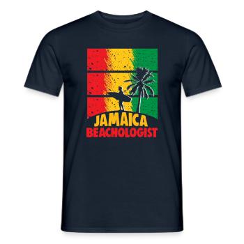 Jamaika Strandurlaub am Meer Design Strandmotiv - Männer T-Shirt - Navy - Vorne - AI Model Male 178 light (178cm)