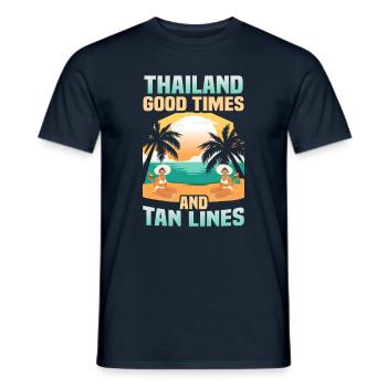 Thaïlande Beach Holiday by the Sea Design Beach Motif - T-shirt homme - marine - Devant - AI Model Male 178 light (178cm)
