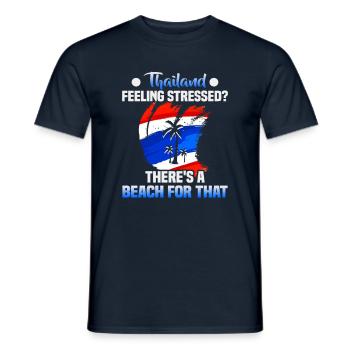 Thaïlande Beach Holiday by the Sea Design Beach Motif - T-shirt homme - marine - Devant - AI Model Male 178 light (178cm)