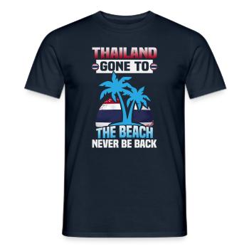 Thailand Beach Holiday by the Sea Design Beach Motif - Men's T-Shirt - navy - Front - AI Model Male 178 light (178cm)