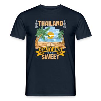 Thaïlande Beach Holiday by the Sea Design Beach Motif - T-shirt homme - marine - Devant - AI Model Male 178 light (178cm)