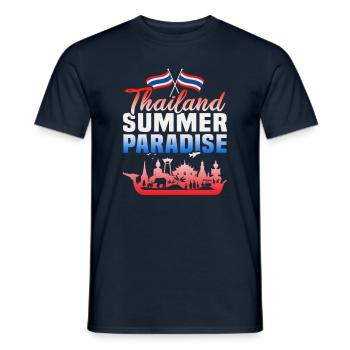 Thailand Strandurlaub am Meer Design Strandmotiv - Männer T-Shirt - Navy - Vorne - AI Model Male 178 light (178cm)