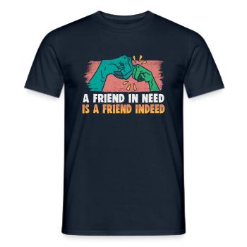 Friendship gift for good friend - Men's T-Shirt - navy - Front - AI Model Male 178 light (178cm)