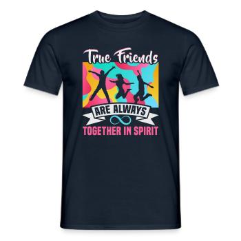 Friendship gift for good friend - Men's T-Shirt - navy - Front - AI Model Male 178 light (178cm)