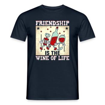 Friendship gift for good friend - Men's T-Shirt - navy - Front - AI Model Male 178 light (178cm)