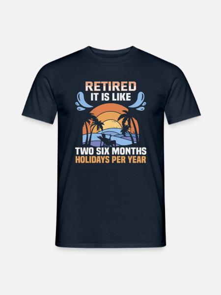 Pensionierung Geschenkidee Rentner Arbeitskollege - Männer T-Shirt - Navy