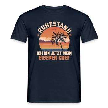Retirement Gift idea Pensioner Work colleague - Men's T-Shirt - navy - Front - AI Model Male 178 light (178cm)