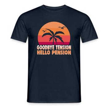 Retirement Gift idea Pension Work colleague - Men's T-Shirt - navy - Front - AI Model Male 178 light (178cm)