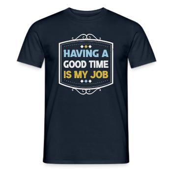 Retirement Gift idea Pension Work colleague - Men's T-Shirt - navy - Front - AI Model Male 178 light (178cm)