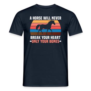 Design équestre et équestre pour les amoureux des chevaux - T-shirt homme - marine - Devant - AI Model Male 178 light (178cm)