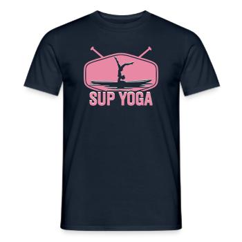 Sup Stand Up Paddle Design Sup Board Paddeln - T-shirt homme - marine - Devant - AI Model Male 178 light (178cm)