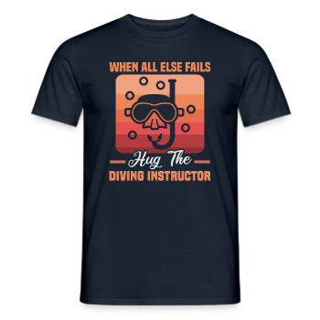 Instructeur de conception de plongée sous-marine Snorkeling - T-shirt homme - marine - Devant - AI Model Male 178 light (178cm)