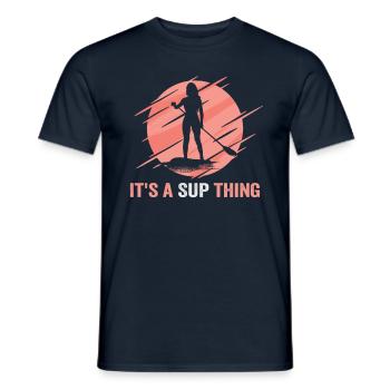 Sup Stand Up Paddle Design Sup Board Paddeln - T-shirt homme - marine - Devant - AI Model Male 178 light (178cm)