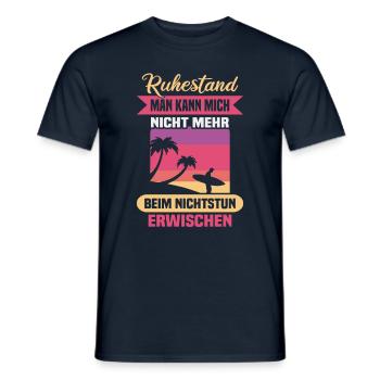 Retirement Gift idea Pensioner Work colleague - Men's T-Shirt - navy - Front - AI Model Male 178 light (178cm)