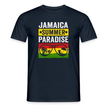 Jamaika Strandurlaub am Meer Design Strandmotiv - Männer T-Shirt - Navy - Vorne - AI Model Male 178 light (178cm)
