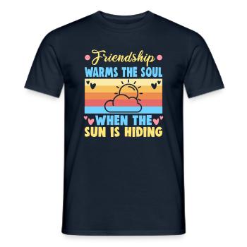 Friendship gift for good friend - Men's T-Shirt - navy - Front - AI Model Male 178 light (178cm)