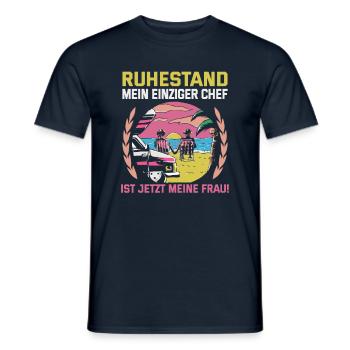 Retirement Gift idea Pensioner Work colleague - Men's T-Shirt - navy - Front - AI Model Male 178 light (178cm)