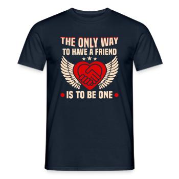 Friendship gift for good friend - Men's T-Shirt - navy - Front - AI Model Male 178 light (178cm)