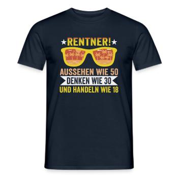 Pensionierung Geschenkidee Rente Arbeitskollege - Männer T-Shirt - Navy - Vorne - AI Model Male 178 light (178cm)