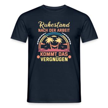 Pensionierung Geschenkidee Rente Arbeitskollege - Männer T-Shirt - Navy - Vorne - AI Model Male 178 light (178cm)