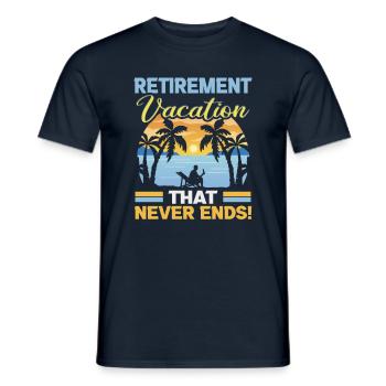Retirement Gift idea Pension Work colleague - Men's T-Shirt - navy - Front - AI Model Male 178 light (178cm)