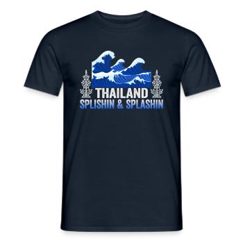 Thaïlande Beach Holiday by the Sea Design Beach Motif - T-shirt homme - marine - Devant - AI Model Male 178 light (178cm)