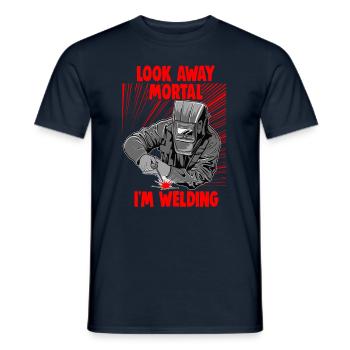 Schweißer Spruch Design für Metallbauer - Männer T-Shirt - Navy - Vorne - AI Model Male 178 light (178cm)