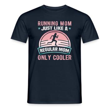 Running Marathon Runner Running - Men's T-Shirt - navy - Front - AI Model Male 178 light (178cm)