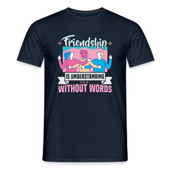 Friendship gift for good friend - Men's T-Shirt - navy - Front - AI Model Male 178 light (178cm)