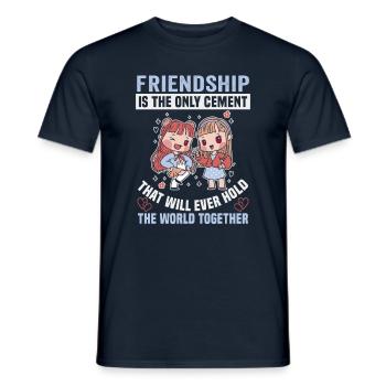 Friendship gift for good friend - Men's T-Shirt - navy - Front - AI Model Male 178 light (178cm)