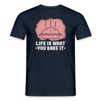Baking cookies and cakes Baker or hobby baker - Men's T-Shirt - navy - Front - AI Model Male 178 light (178cm)