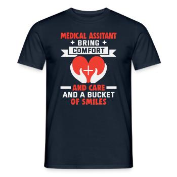 Medical assistant Nurse Nurse - Men's T-Shirt - navy - Front - AI Model Male 178 light (178cm)