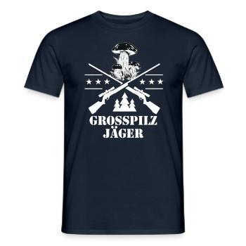 Pilze sammeln Schwammerl suchen für Pilzsammler - Männer T-Shirt - Navy - Vorne - AI Model Male 178 light (178cm)