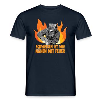 Schweißer Spruch Design für Metallbauer - Männer T-Shirt - Navy - Vorne - AI Model Male 178 light (178cm)