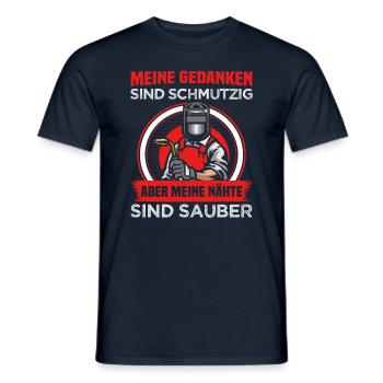 Conception de slogan de soudeur pour les métallurgistes - T-shirt homme - marine - Devant - AI Model Male 178 light (178cm)