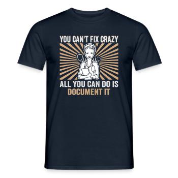 Infirmière Vous ne pouvez pas réparer une infirmière folle - T-shirt homme - marine - Devant - AI Model Male 178 light (178cm)